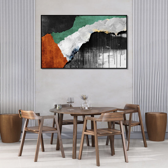 Handmade Painting for Home : abstract-dripping-night