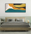 Handmade Painting for Home : abstract-in-teal-green-and-gold