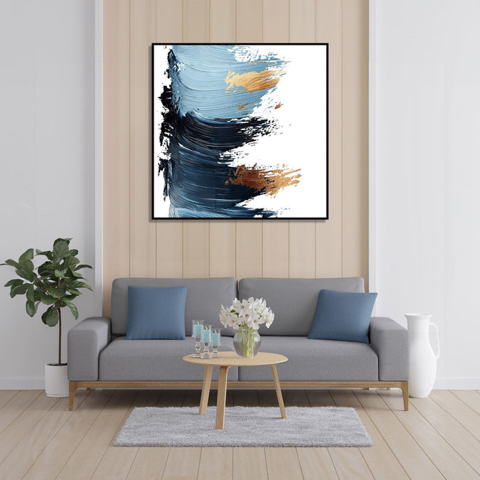 Handmade Painting for Home : abstract-sea-waves