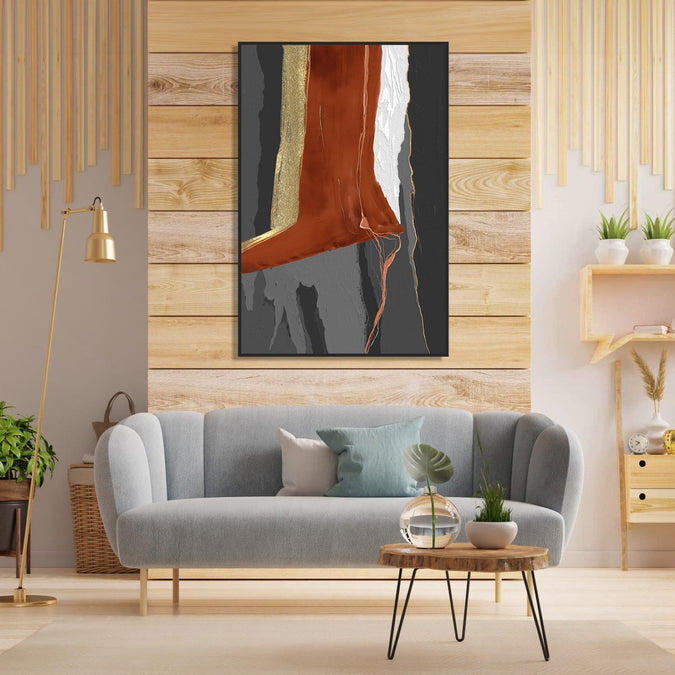 Handmade Painting for Home : abstract-tree-trunk