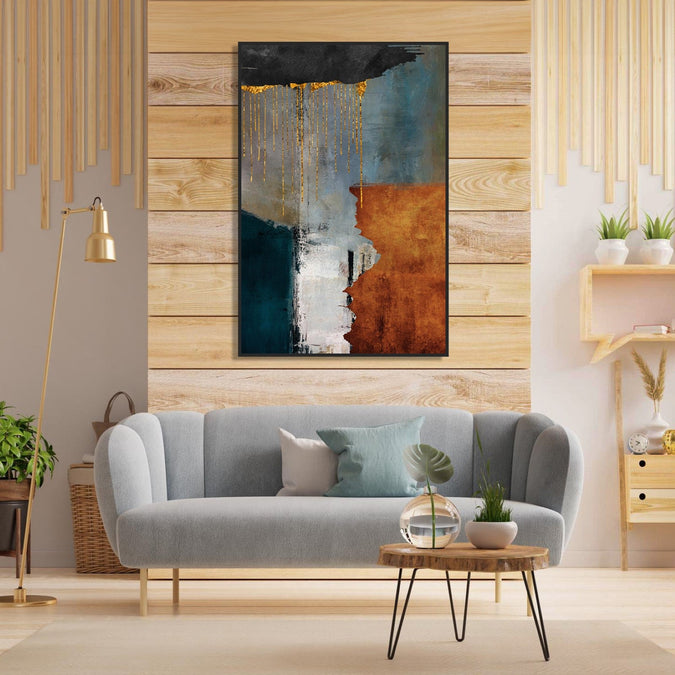 Handmade Painting for Home : abstract-wooden-hues-3