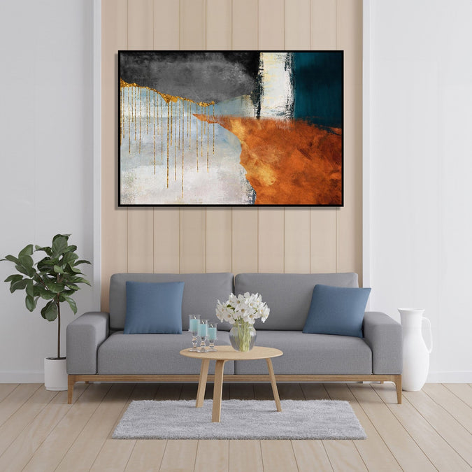 Handmade Painting for Home : abstract-wooden-hues-4