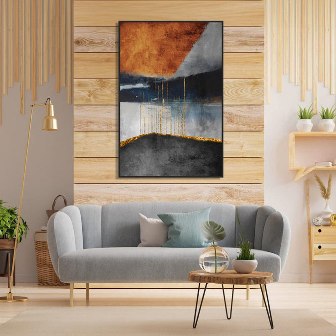 Handmade Painting for Home : abstract-wooden-hues-5