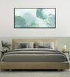 Handmade Painting for Home : aqua-gold-loops