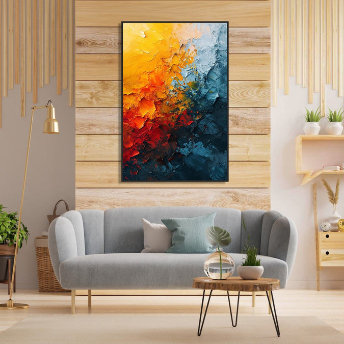 Handmade Painting for Home : battle-of-fire-water