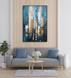 Handmade Painting for Home : blue-rain