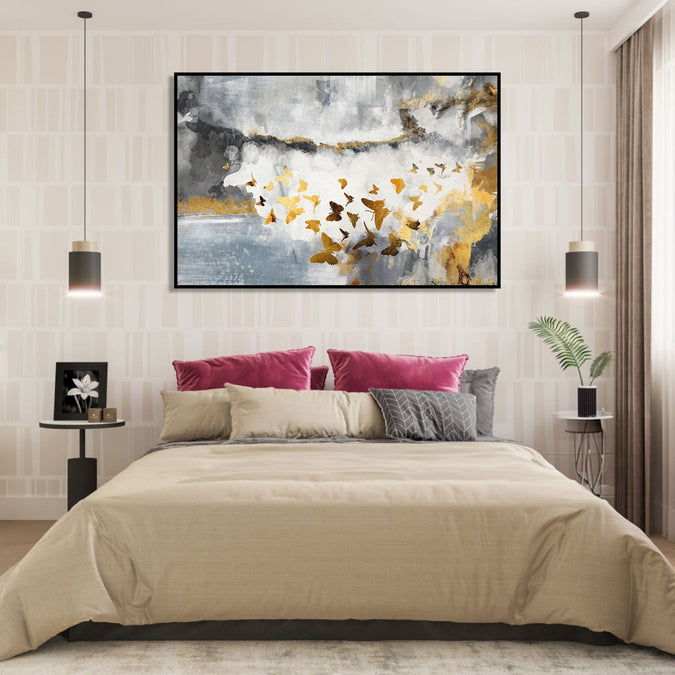 Handmade Painting for Home : butterfly-effect