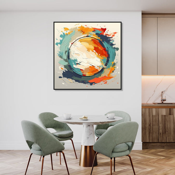 Handmade Painting for Home : circular-abstract