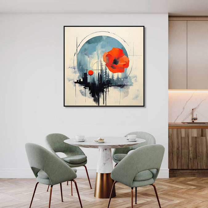 Handmade Painting for Home : cityscape-abstract