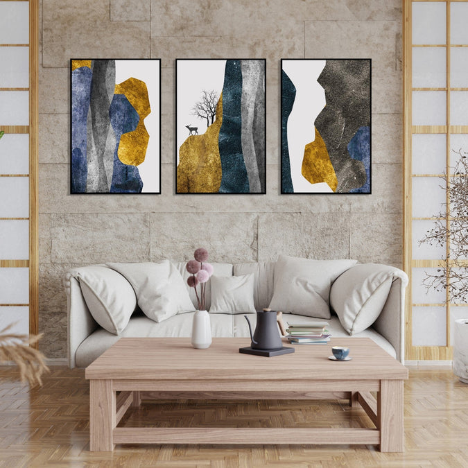 Handmade Painting for Home : cliff-abstracts