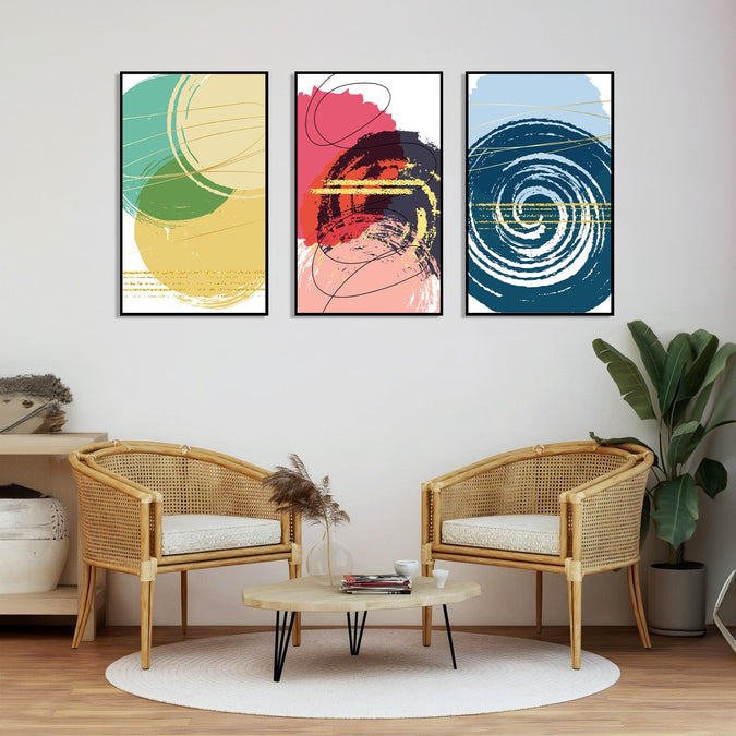 Handmade Painting for Home : colourful-abstract-shapes