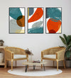 Handmade Painting for Home : colourful-abstract-shapes-and-lines