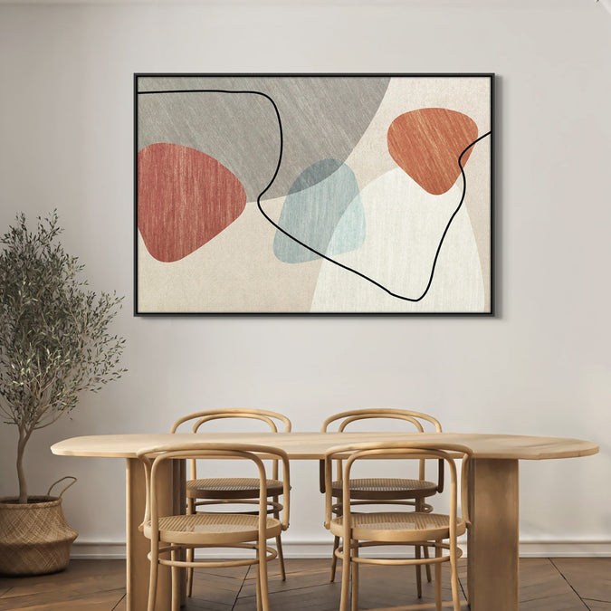 Handmade Painting for Home : earthy-abstract-harmony