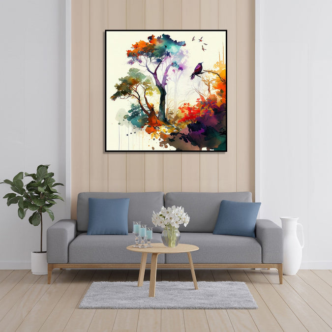 Handmade Painting for Home : edge-of-the-jungle