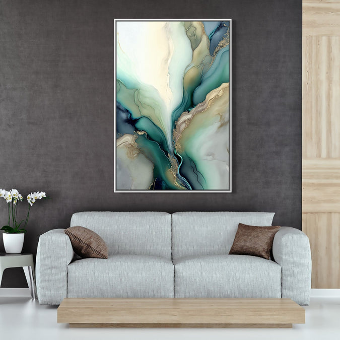 Handmade Painting for Home : emerald-elegance-2