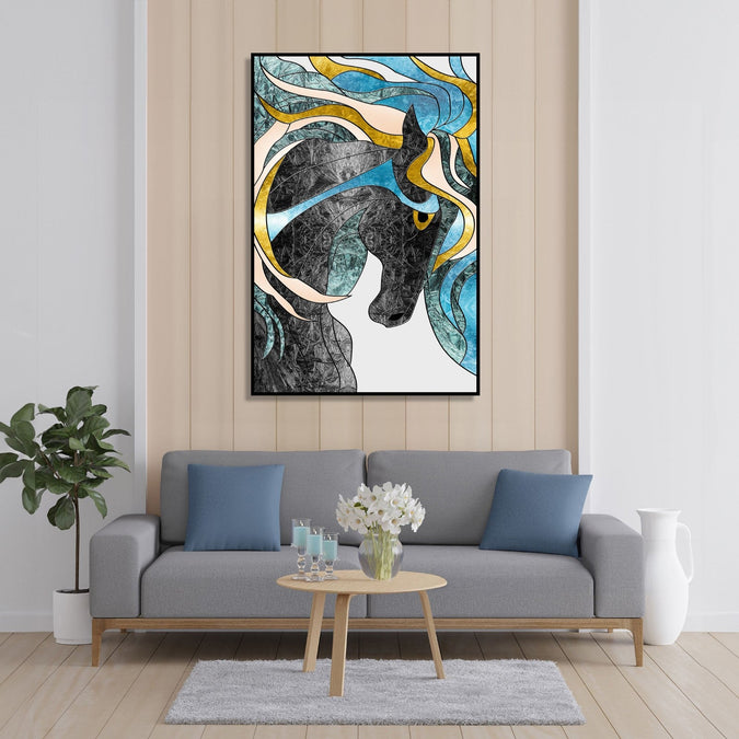 Handmade Painting for Home : equine-in-thoughts