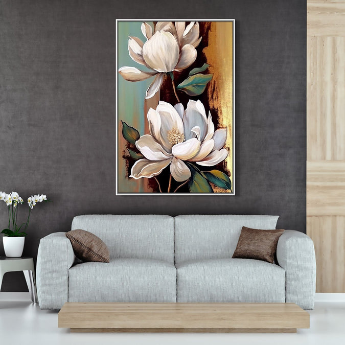 Handmade Painting for Home : gilded-blooms