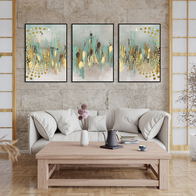 Handmade Painting for Home : gold-leaf-absracts