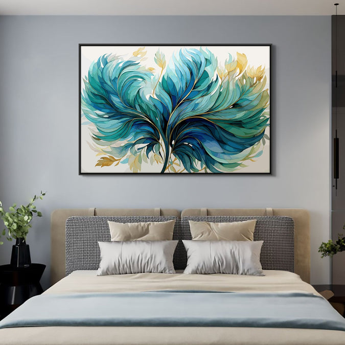 Handmade Painting for Home : golden-bloom