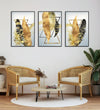 Handmade Painting for Home : golden-feathers