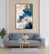 Handmade Painting for Home : golden-hoop-feathers-2