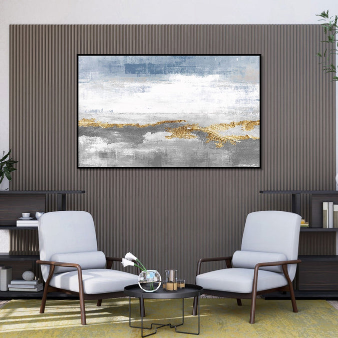 Handmade Painting for Home : golden-light-on-mountains