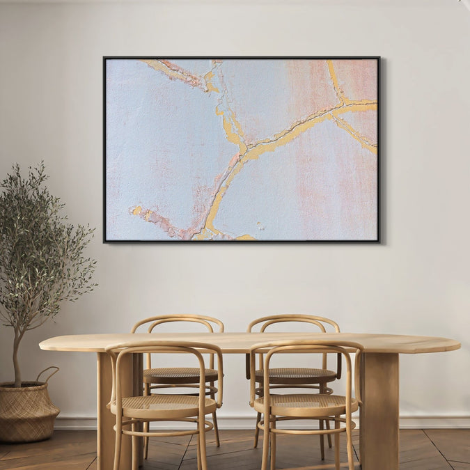 Handmade Painting for Home : golden-network-mirage