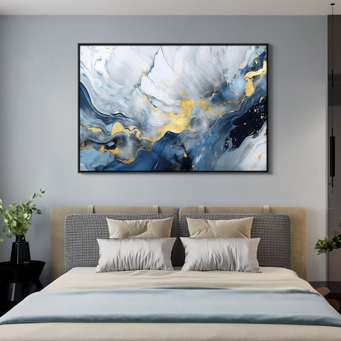 Handmade Painting for Home : golden-swirls