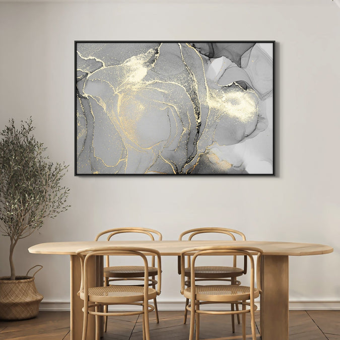 Handmade Painting for Home : golden-swirls-3