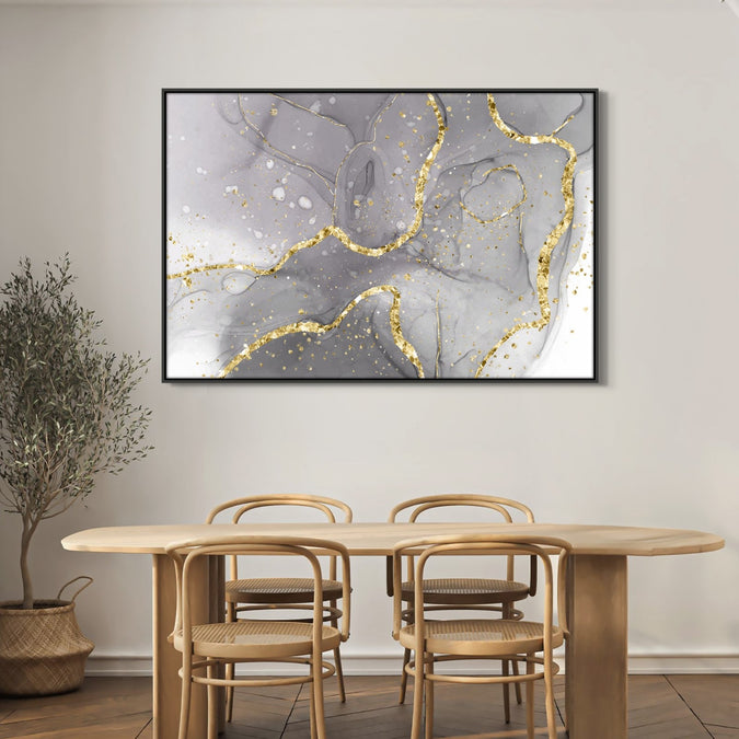 Handmade Painting for Home : golden-swirls-4