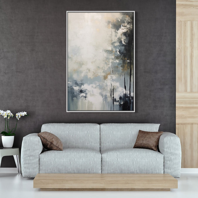 Handmade Painting for Home : misty-monochrome