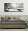 Handmade Painting for Home : monochrome-beach-sunset