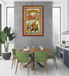 Handmade Painting for Home : rajasthani-phad-art-warrior-rituals