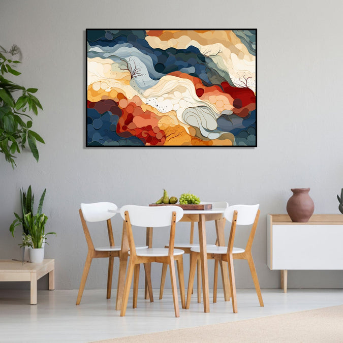 Handmade Painting for Home : rising-clouds