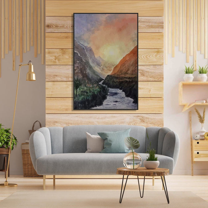 Handmade Painting for Home : sun-in-the-valley