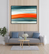 Handmade Painting for Home : tangerine-wave