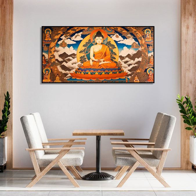 Handmade Painting for Home : thangka-buddha-1