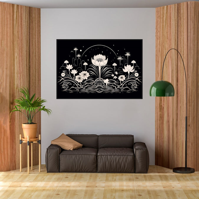 Handmade Painting for Home : thangka-monochrome