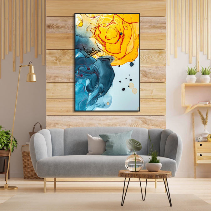 Handmade Painting for Home : water-fire