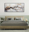 Handmade Painting for Home : winter-tree-branch-with-golden-shoots