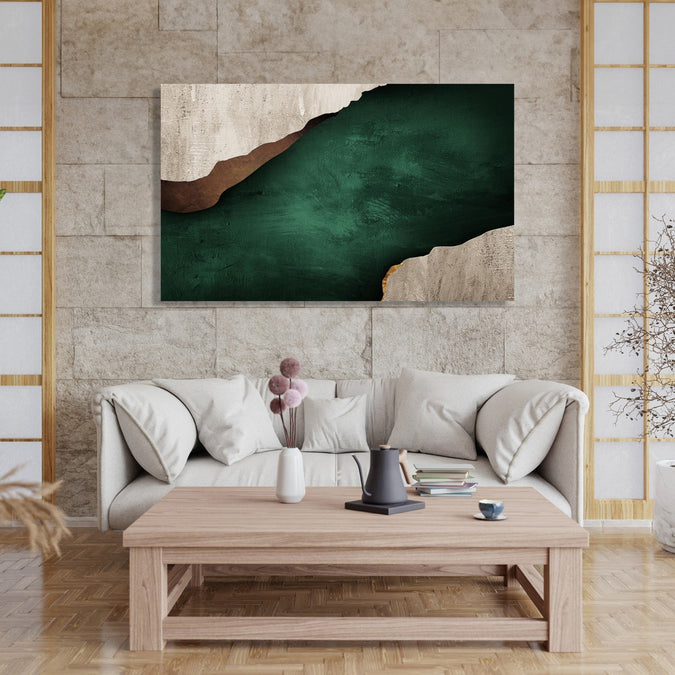 Handmade Painting for Living Room : abstract-deep-water-hues