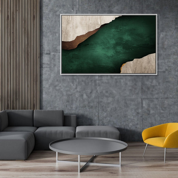 Handmade Painting for Living Room : abstract-deep-water-hues