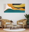 Handmade Painting for Living Room : abstract-in-teal-green-and-gold