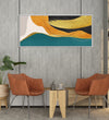 Handmade Painting for Living Room : abstract-in-teal-green-and-gold