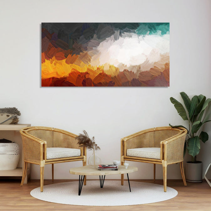 Handmade Painting for Living Room : abstract-patches-2