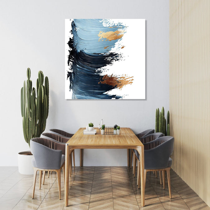 Handmade Painting for Living Room : abstract-sea-waves