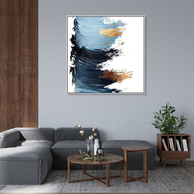 Handmade Painting for Living Room : abstract-sea-waves