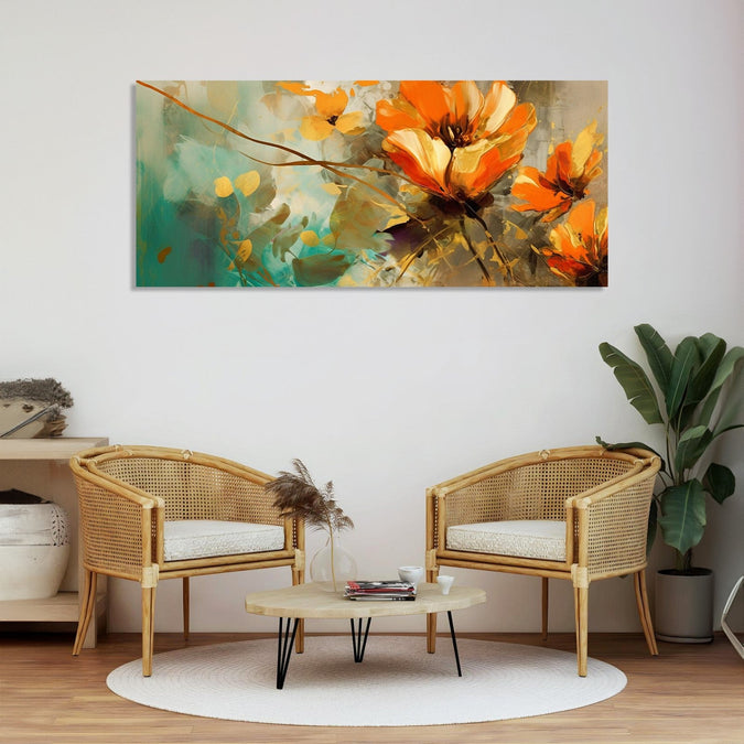 Handmade Painting for Living Room : abstract-spring-bloom