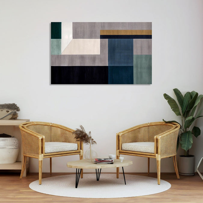 Handmade Painting for Living Room : abstract-subtle-squares