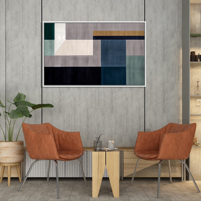 Handmade Painting for Living Room : abstract-subtle-squares